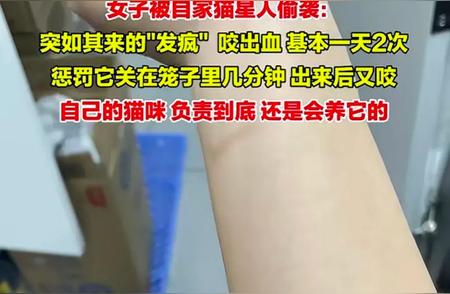 女子每天被猫咬，仍坚持养宠，背后原因令人感动